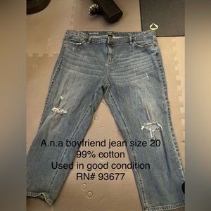 Ana boyfriend jeans size 20